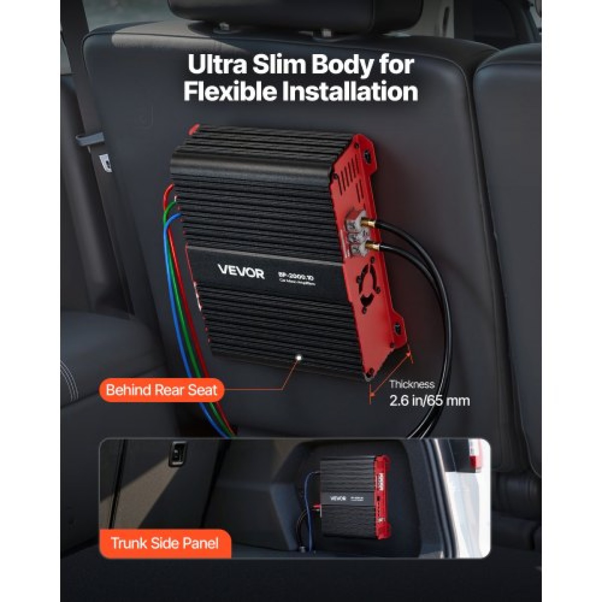 Ενισχυτής αυτοκινήτου VEVOR Monoblock, 2000W RMS MAX, 1/2/4 Ohm Stable, Ενισχυτής ήχου αυτοκινήτου κατηγορίας D 1 καναλιού με απομακρυσμένο έλεγχο στάθμης υπογούφερ, φίλτρο χαμηλής διέλευσης και ενίσχυση μπάσων, περιλαμβάνεται ελεγκτής έντασης ήχου