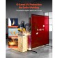 VEVOR 2PCS Welding Curtains, 1,74 x 2,34m Welding Screen Curtain, Fire-Resistant Vinyl Safety Protective Screen with 6-Level UV Protection & Hanging Drips, Φορητό για εργαστήριο/βιομηχανική χρήση, κόκκινο