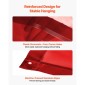 VEVOR 2PCS Welding Curtains, 1,74 x 2,34m Welding Screen Curtain, Fire-Resistant Vinyl Safety Protective Screen with 6-Level UV Protection & Hanging Drips, Φορητό για εργαστήριο/βιομηχανική χρήση, κόκκινο