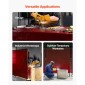 VEVOR 2PCS Welding Curtains, 1,74 x 2,34m Welding Screen Curtain, Fire-Resistant Vinyl Safety Protective Screen with 6-Level UV Protection & Hanging Drips, Φορητό για εργαστήριο/βιομηχανική χρήση, κόκκινο