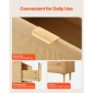 VEVOR 3 Συρταριέρα Rattan Dresser, Μοντέρνα ντουλάπα συρταριέρα για υπνοδωμάτιο, Natural Rattan συρταριέρα με μεταλλικές λαβές & ξύλινα πόδια, οργάνωση ρούχων και αποθήκη για υπνοδωμάτιο, σαλόνι, διάδρομος