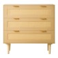 VEVOR 3 Συρταριέρα Rattan Dresser, Μοντέρνα ντουλάπα συρταριέρα για υπνοδωμάτιο, Natural Rattan συρταριέρα με μεταλλικές λαβές & ξύλινα πόδια, οργάνωση ρούχων και αποθήκη για υπνοδωμάτιο, σαλόνι, διάδρομος