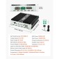 Ενισχυτής αυτοκινήτου VEVOR Monoblock, 1200W RMS MAX, 1/2/4 Ohm Stable, Ενισχυτής ήχου αυτοκινήτου κατηγορίας D 1 καναλιού με απομακρυσμένο έλεγχο στάθμης υπογούφερ, φίλτρο χαμηλής διέλευσης, ενίσχυση μπάσων & μετατόπιση φάσης, ελεγκτής έντασης ήχου
