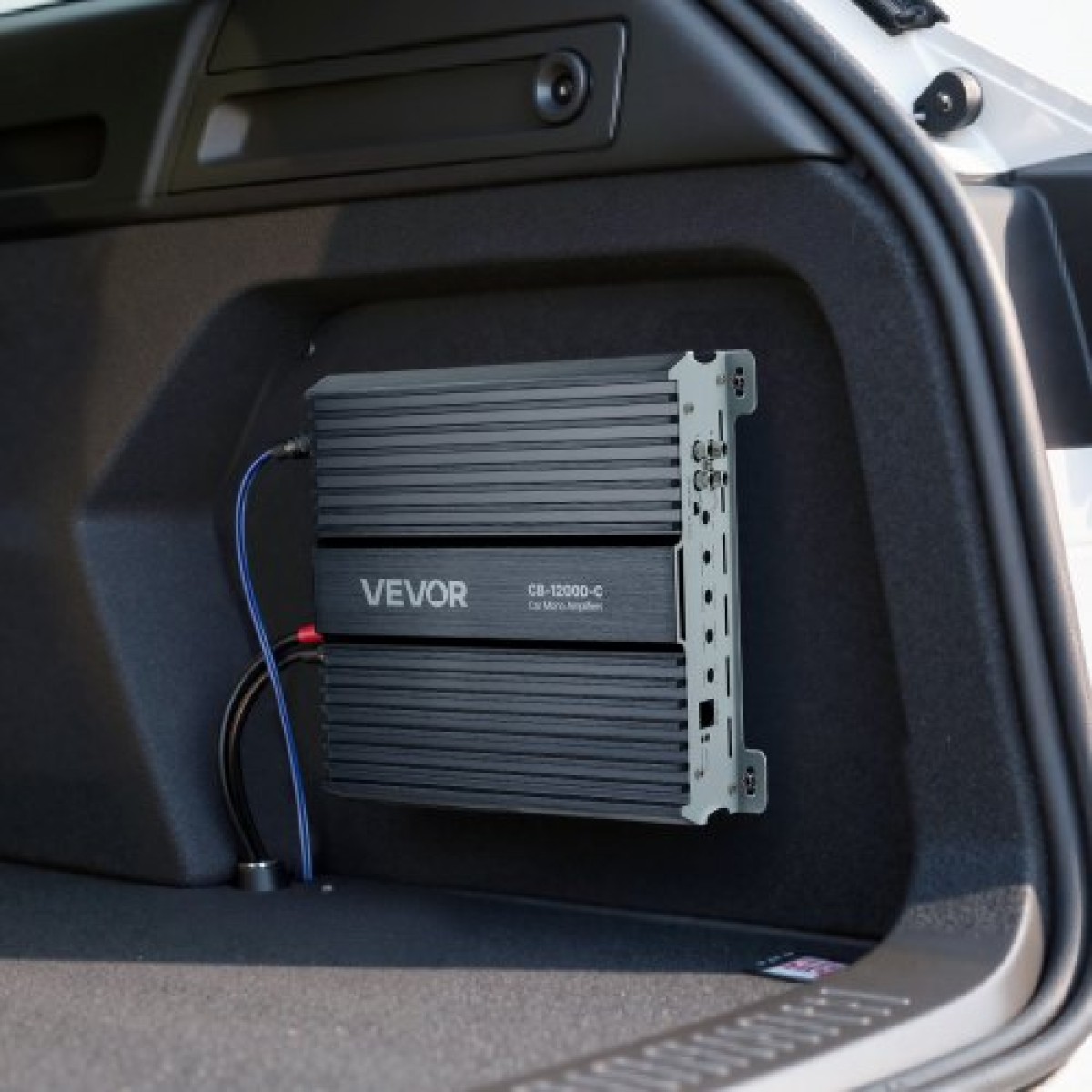 Ενισχυτής αυτοκινήτου VEVOR Monoblock, 1200W RMS MAX, 1/2/4 Ohm Stable, Ενισχυτής ήχου αυτοκινήτου κατηγορίας D 1 καναλιού με απομακρυσμένο έλεγχο στάθμης υπογούφερ, φίλτρο χαμηλής διέλευσης, ενίσχυση μπάσων & μετατόπιση φάσης, ελεγκτής έντασης ήχου