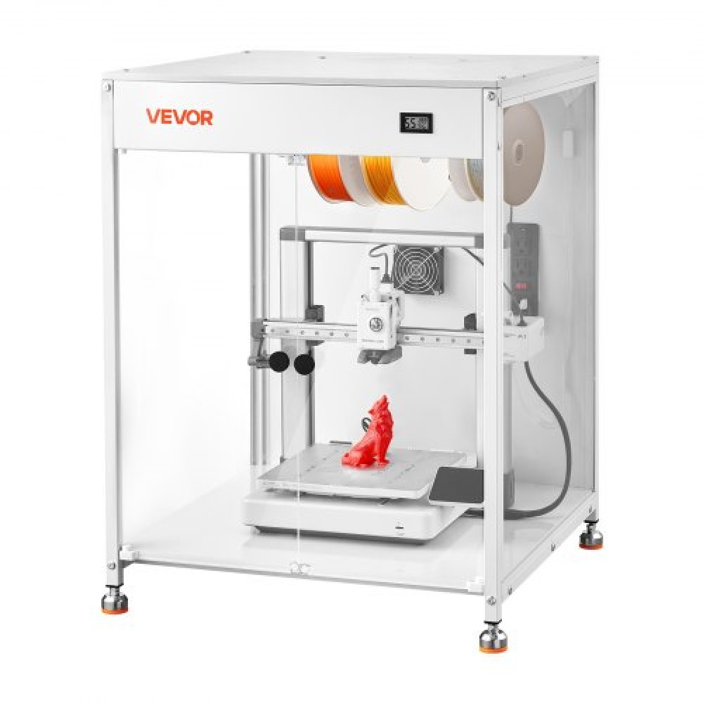 Περίβλημα 3D εκτυπωτή VEVOR με εξαερισμό, αδιάβροχη διαφανή ακρυλική 3D σκηνή εκτυπωτή, θήκη σταθερής θερμοκρασίας με LED, συμβατή με Bambu Lab, Ender, Neptune, Kobra