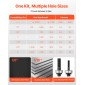 VEVOR Knockout Punch Set, 12,7 έως 50,8mm SLUG-Buster Ratchet Knockout Set, Ratchet Wrench Knockouts Punch Set για αλουμίνιο, ήπιο ατσάλι, υαλοβάμβακα, πλαστικά, 6 μεγέθη μήτρας, 40Cr Steel Ko Tool Kit