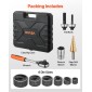 VEVOR Knockout Punch Set, 12,7 έως 50,8mm SLUG-Buster Ratchet Knockout Set, Ratchet Wrench Knockouts Punch Set για αλουμίνιο, ήπιο ατσάλι, υαλοβάμβακα, πλαστικά, 6 μεγέθη μήτρας, 40Cr Steel Ko Tool Kit