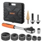 VEVOR Knockout Punch Set, 12,7 έως 50,8mm SLUG-Buster Ratchet Knockout Set, Ratchet Wrench Knockouts Punch Set για αλουμίνιο, ήπιο ατσάλι, υαλοβάμβακα, πλαστικά, 6 μεγέθη μήτρας, 40Cr Steel Ko Tool Kit