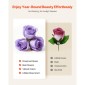 VEVOR Forever Flowers, 50 διατηρημένα τριαντάφυλλα σε ένα κουτί, Αιώνια λουλούδια Αθάνατη ανθοδέσμη Δώρο γενεθλίων για γυναίκες Μητέρες της γυναίκας της, επέτειος, ημέρα του Αγίου Βαλεντίνου, Χριστούγεννα, Μωβ λεβάντα