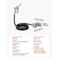 Αντλία μεταφοράς καυσίμου VEVOR, 12V DC 57 L/min, Κιτ αντλίας μεταφοράς ντίζελ από χυτοσίδηρο, με ακροφύσιο χειροκίνητης απενεργοποίησης, σωλήνας εκκένωσης, προστασία υπερθέρμανσης, 1/3 HP αντιεκρηκτικό, για βενζίνη πετρελαίου κηροζίνης