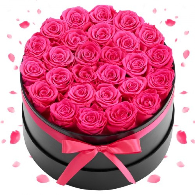 VEVOR Forever Flowers, 27 Conserved Roses in a Box, Eternal Flowers Immortal Bouquet Δώρο γενεθλίων για παράδοση Prime Women Her Wife Mothers, Επέτειος, Ημέρα του Αγίου Βαλεντίνου, Χριστούγεννα, Κόκκινο τριαντάφυλλο