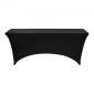 VEVOR 3 Pack Τραπεζομάντιλο για 6FT Ορθογώνια Εφαρμοσμένα Γεγονότα, Ανθεκτικά στις ρυτίδες ελαστικά μαύρα καλύμματα τραπεζιού, Πλενόμενο προστατευτικό τραπεζομάντιλο Spandex, για πάρτι, γάμο, κοκτέιλ, συμπόσιο, φεστιβάλ