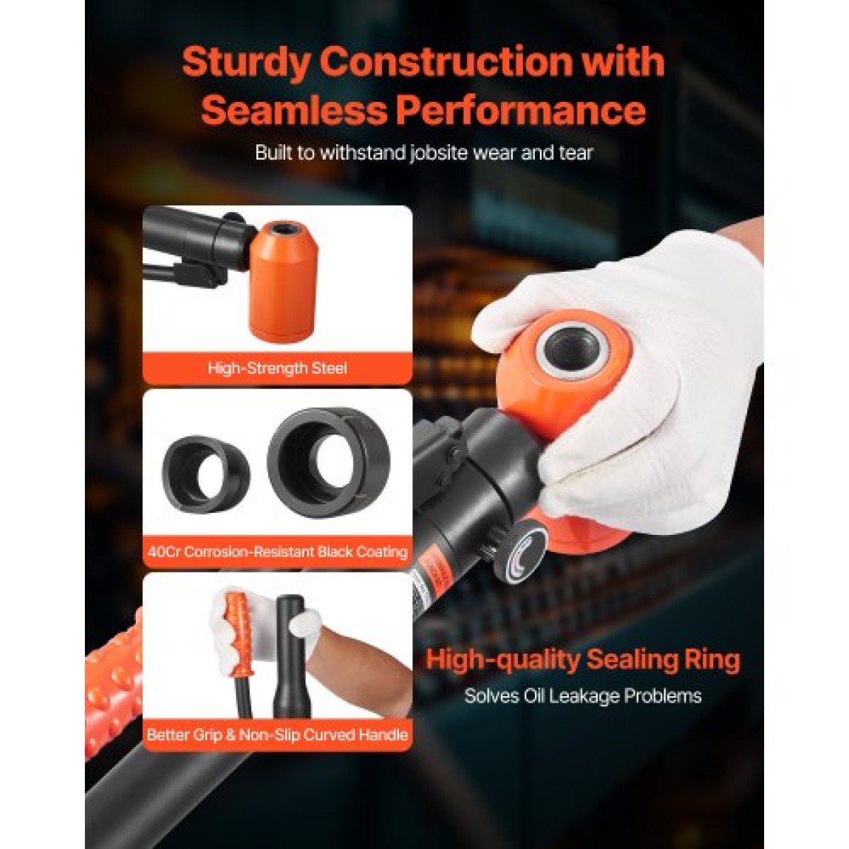 VEVOR Knockout Punch Set, 98,07 kN Hydraulic Knockout Set, 12,7 to 50,8mm KO Tool Kit Hole Making Tool, KO Tools Kit W/6 Die for Metal Electrical Cabinets, Electrical Control Points, Switch Cabine