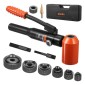 VEVOR Knockout Punch Set, 98,07 kN Hydraulic Knockout Set, 12,7 to 50,8mm KO Tool Kit Hole Making Tool, KO Tools Kit W/6 Die for Metal Electrical Cabinets, Electrical Control Points, Switch Cabine