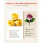 VEVOR Forever Flowers, 27 διατηρημένα τριαντάφυλλα σε κουτί σε σχήμα καρδιάς, Αιώνια λουλούδια Αθάνατη ανθοδέσμη Δώρο γενεθλίων για γυναίκες Μητέρες της γυναίκας της, επέτειος, ημέρα του Αγίου Βαλεντίνου, Χριστούγεννα, Κίτρινο