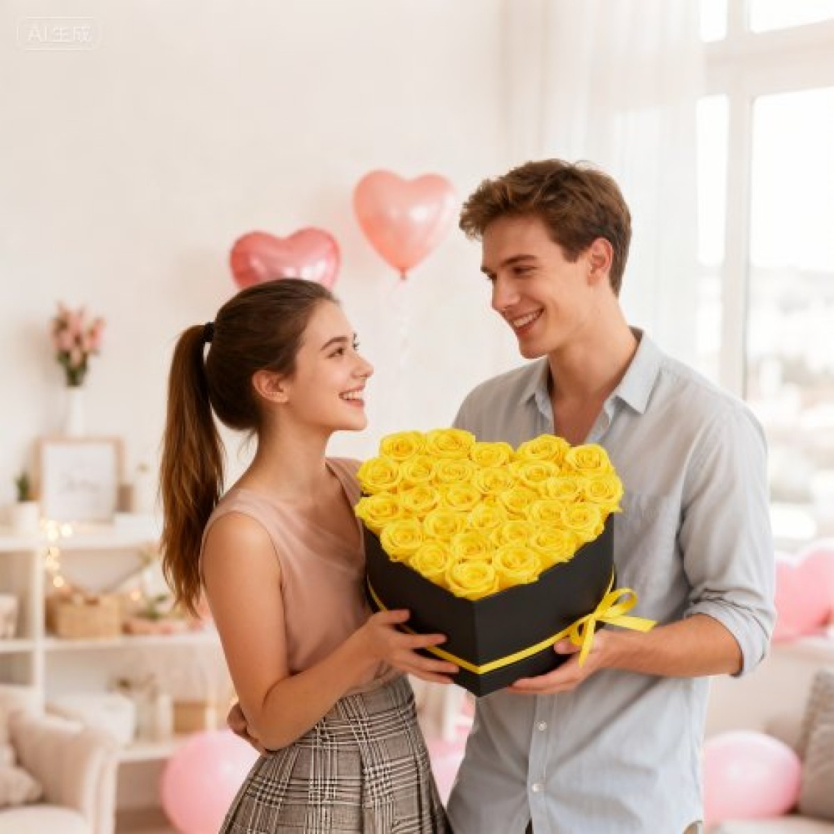 VEVOR Forever Flowers, 27 διατηρημένα τριαντάφυλλα σε κουτί σε σχήμα καρδιάς, Αιώνια λουλούδια Αθάνατη ανθοδέσμη Δώρο γενεθλίων για γυναίκες Μητέρες της γυναίκας της, επέτειος, ημέρα του Αγίου Βαλεντίνου, Χριστούγεννα, Κίτρινο