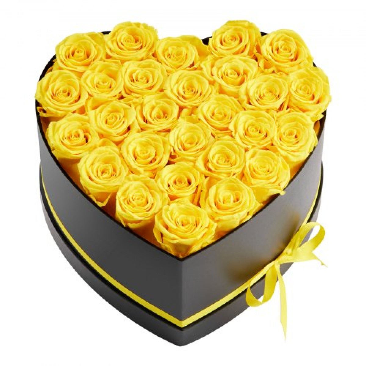 VEVOR Forever Flowers, 27 διατηρημένα τριαντάφυλλα σε κουτί σε σχήμα καρδιάς, Αιώνια λουλούδια Αθάνατη ανθοδέσμη Δώρο γενεθλίων για γυναίκες Μητέρες της γυναίκας της, επέτειος, ημέρα του Αγίου Βαλεντίνου, Χριστούγεννα, Κίτρινο