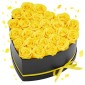 VEVOR Forever Flowers, 27 διατηρημένα τριαντάφυλλα σε κουτί σε σχήμα καρδιάς, Αιώνια λουλούδια Αθάνατη ανθοδέσμη Δώρο γενεθλίων για γυναίκες Μητέρες της γυναίκας της, επέτειος, ημέρα του Αγίου Βαλεντίνου, Χριστούγεννα, Κίτρινο