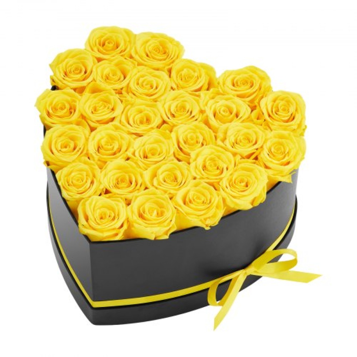 VEVOR Forever Flowers, 27 διατηρημένα τριαντάφυλλα σε κουτί σε σχήμα καρδιάς, Αιώνια λουλούδια Αθάνατη ανθοδέσμη Δώρο γενεθλίων για γυναίκες Μητέρες της γυναίκας της, επέτειος, ημέρα του Αγίου Βαλεντίνου, Χριστούγεννα, Κίτρινο