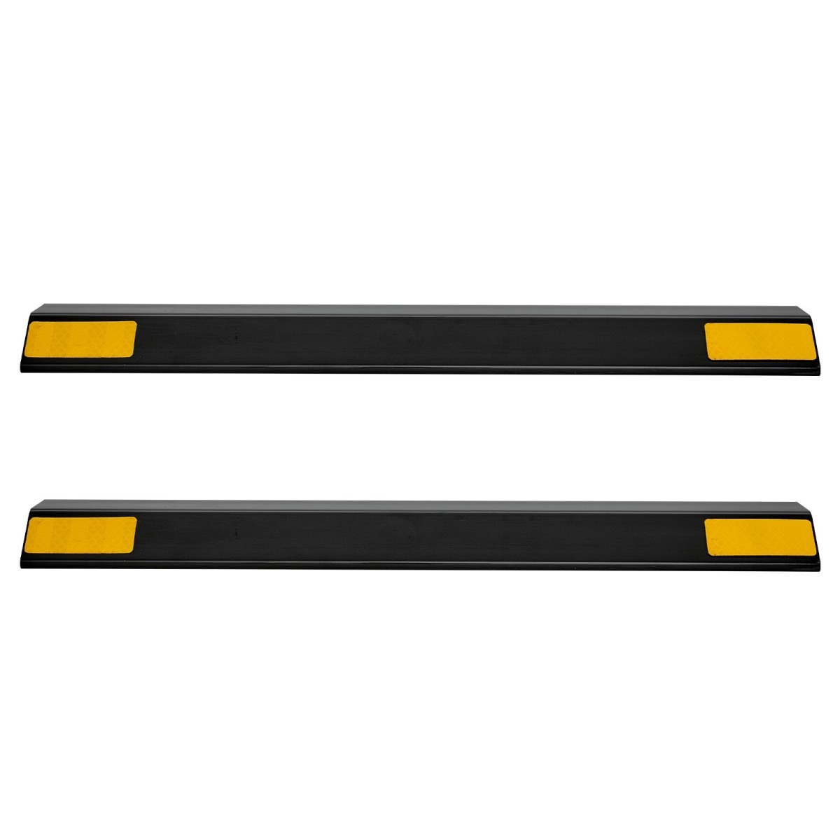 Πώμα στάθμευσης VEVOR, 446 mm 2 τεμ. Βοήθημα στάθμευσης βαρέως τύπου για γκαράζ, PP Curb πώμα δαπέδου γκαράζ με ανακλαστικές λωρίδες, Gadgets οχημάτων για αυτοκίνητα Φορτηγά φορτηγά Οδηγός ελαστικών Μπλοκ στοπ προφυλακτήρες