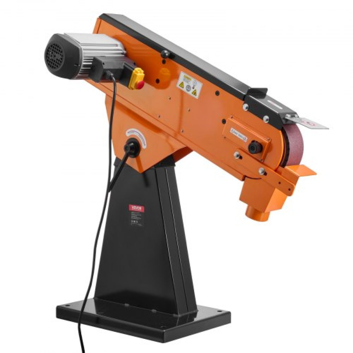 VEVOR 76mm x 2007 mm Belt Grinder Trinder, 2100W 900RPM Λειαντικό μηχάνημα λείανσης βιομηχανικής ποιότητας με ρυθμιζόμενη γωνία 0° - 45° και θύρα συλλογής σκόνης για επαγγελματική ξυλουργική επεξεργασία μετάλλων