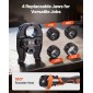 VEVOR Cordless Pipe Tool Kit, 18V Electric Pipe Crimping Tool for PEX & Aluminium-Plastic Tubes - με U16, U20, U25, U32 Press Jaws, 2pcs 2AH Batteries, Fast Charger & Carrying Case