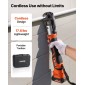 VEVOR Cordless Pipe Tool Kit, 18V Electric Pipe Crimping Tool for PEX & Aluminium-Plastic Tubes - με U16, U20, U25, U32 Press Jaws, 2pcs 2AH Batteries, Fast Charger & Carrying Case