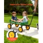 VEVOR Pull-Along Βαγόνι για παιδιά, Βαγόνια νηπίων 101 cm, Υποστηρίζει έως 80 κιλά, Βαγόνια παντός εδάφους με λαβή, Δώρο γενεθλίων για παιδική κηπουρική Παραλία Κάμπινγκ, Πράσινο