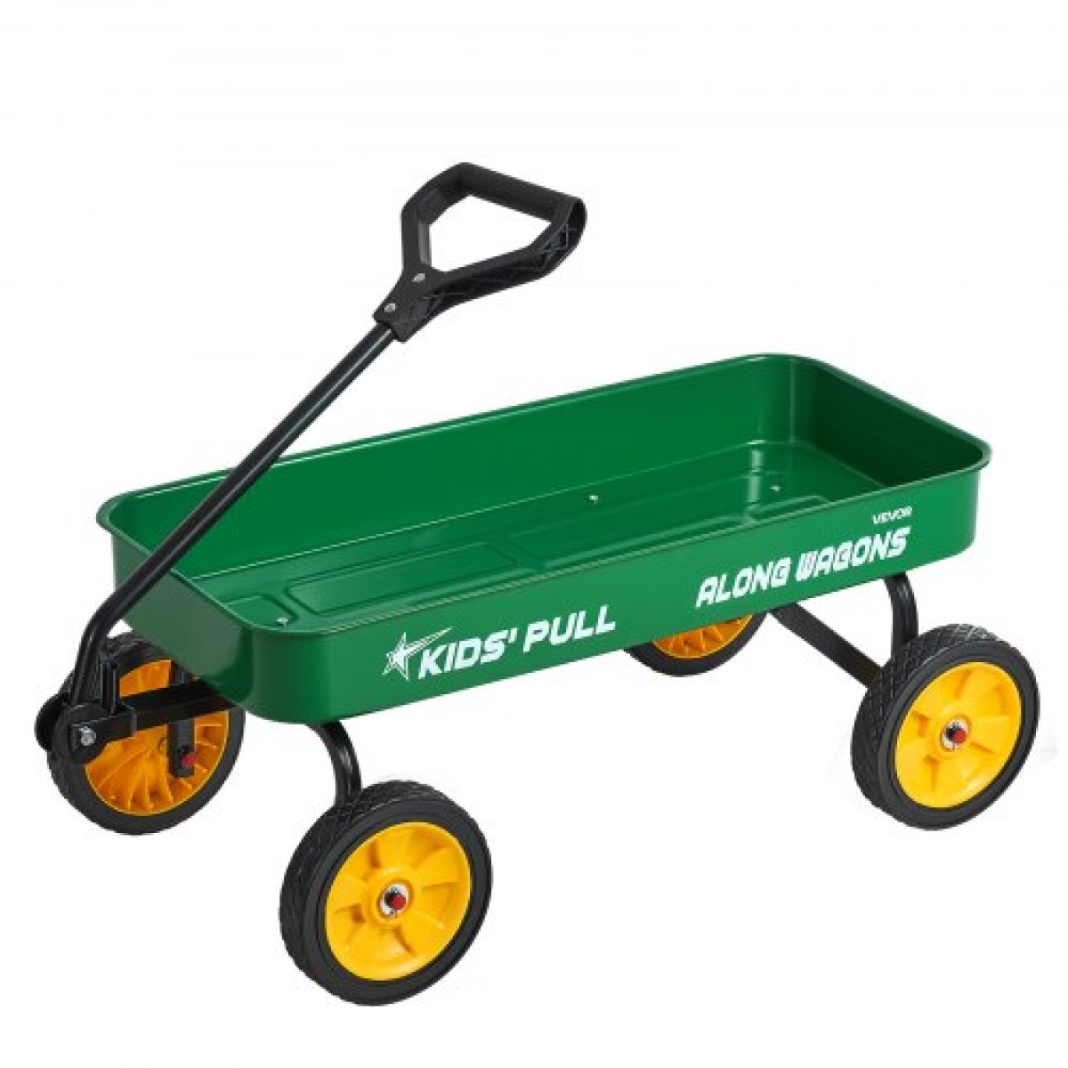 VEVOR Pull-Along Βαγόνι για παιδιά, Βαγόνια νηπίων 101 cm, Υποστηρίζει έως 80 κιλά, Βαγόνια παντός εδάφους με λαβή, Δώρο γενεθλίων για παιδική κηπουρική Παραλία Κάμπινγκ, Πράσινο