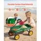 VEVOR Pull-Along Βαγόνι για παιδιά, Βαγόνια νηπίων 101 cm, Υποστηρίζει έως 80 κιλά, Βαγόνια παντός εδάφους με λαβή, Δώρο γενεθλίων για παιδική κηπουρική Παραλία Κάμπινγκ, Πράσινο