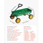 VEVOR Pull-Along Βαγόνι για παιδιά, Βαγόνια νηπίων 101 cm, Υποστηρίζει έως 80 κιλά, Βαγόνια παντός εδάφους με λαβή, Δώρο γενεθλίων για παιδική κηπουρική Παραλία Κάμπινγκ, Πράσινο