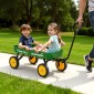 VEVOR Pull-Along Βαγόνι για παιδιά, Βαγόνια νηπίων 101 cm, Υποστηρίζει έως 80 κιλά, Βαγόνια παντός εδάφους με λαβή, Δώρο γενεθλίων για παιδική κηπουρική Παραλία Κάμπινγκ, Πράσινο