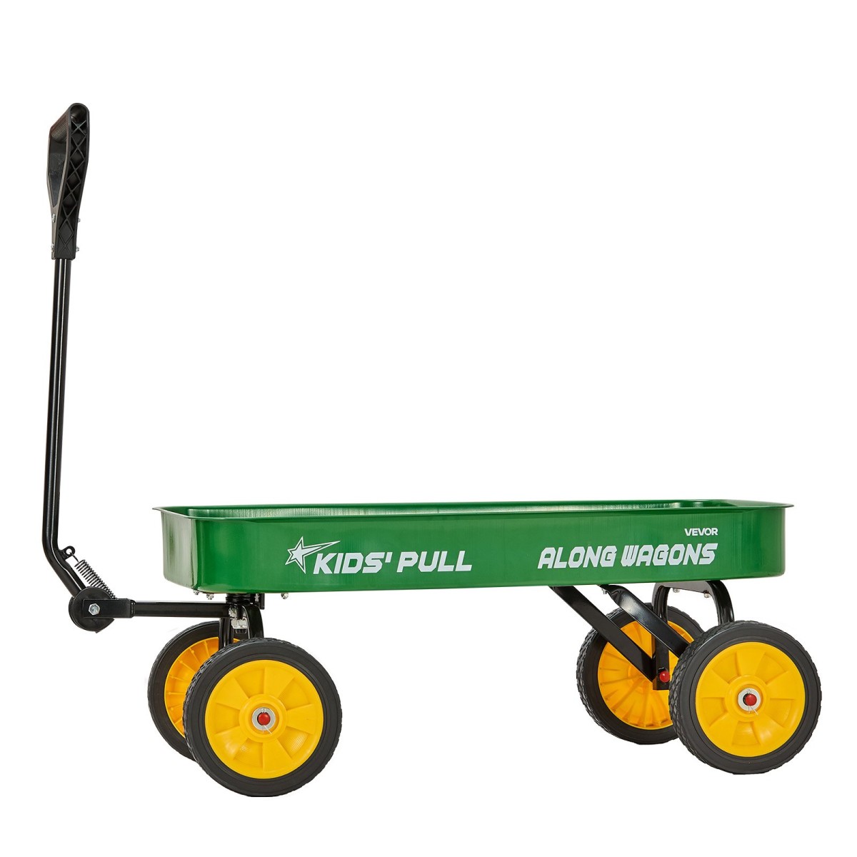 VEVOR Pull-Along Βαγόνι για παιδιά, Βαγόνια νηπίων 101 cm, Υποστηρίζει έως 80 κιλά, Βαγόνια παντός εδάφους με λαβή, Δώρο γενεθλίων για παιδική κηπουρική Παραλία Κάμπινγκ, Πράσινο