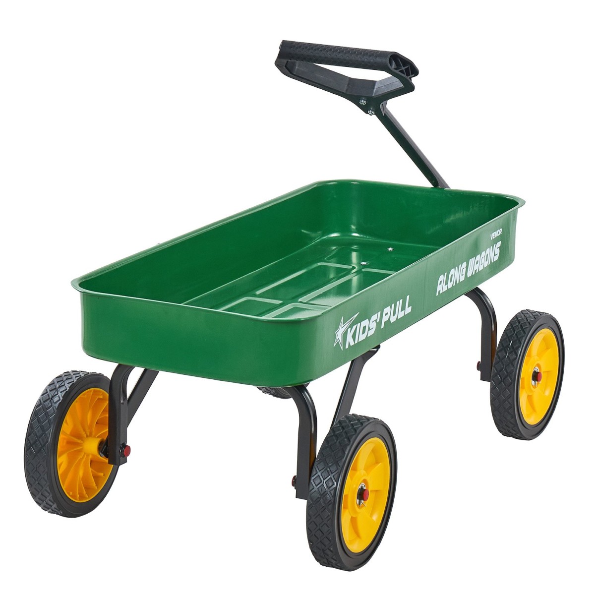 VEVOR Pull-Along Βαγόνι για παιδιά, Βαγόνια νηπίων 101 cm, Υποστηρίζει έως 80 κιλά, Βαγόνια παντός εδάφους με λαβή, Δώρο γενεθλίων για παιδική κηπουρική Παραλία Κάμπινγκ, Πράσινο