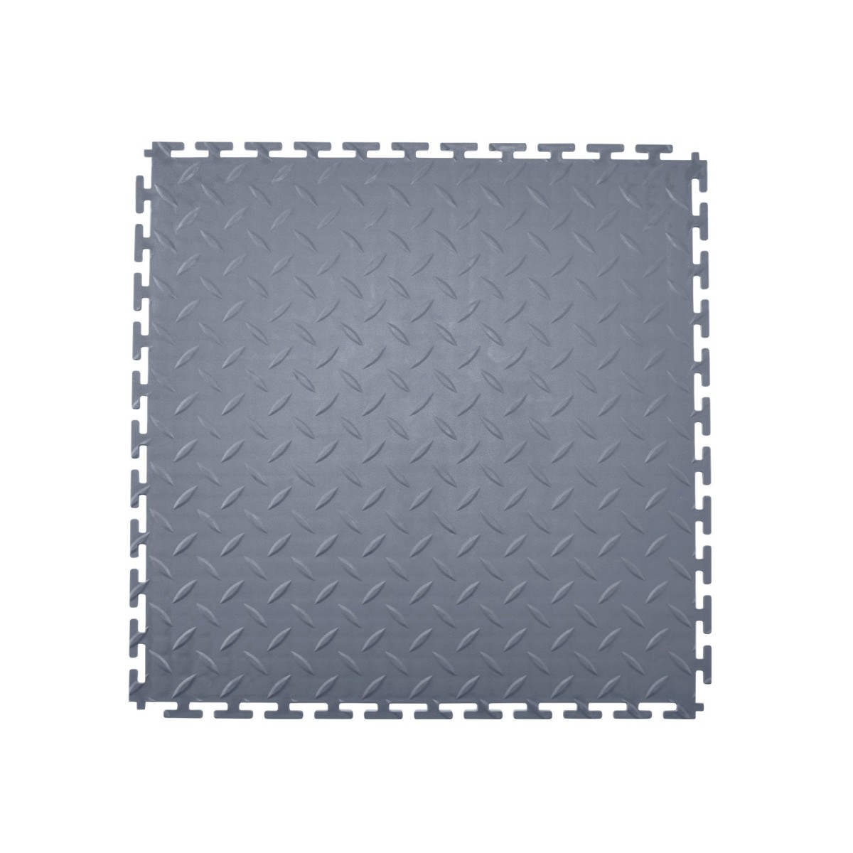 VEVOR Πλακάκια δαπέδου γκαράζ Interlocking, 16 Pack 513 x 513 x 5 mm Interlocking Modular Floor Garage Poils, Diamond Plate Αντιολισθητικά χαλάκια PVC για εργαστήριο, Αποθήκη, Εργαλειοθήκη, Γκρι γραφίτη