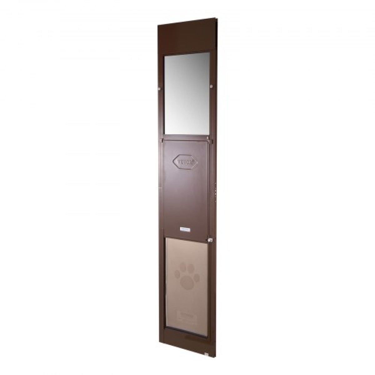 VEVOR Dog Dog Door για Συρόμενη Γυάλινη Πόρτα, 1927 mm έως 2040 mm Ρυθμιζόμενο ύψος, Σκελετός από κράμα αλουμινίου με μεταλλικούς περιστρεφόμενους μεντεσέδες, σχέδιο κλειδαριάς, 346 x 600 mm πτερύγιο, συρόμενη γυάλινη πόρτα για κατοικίδια για ενοικιαστές