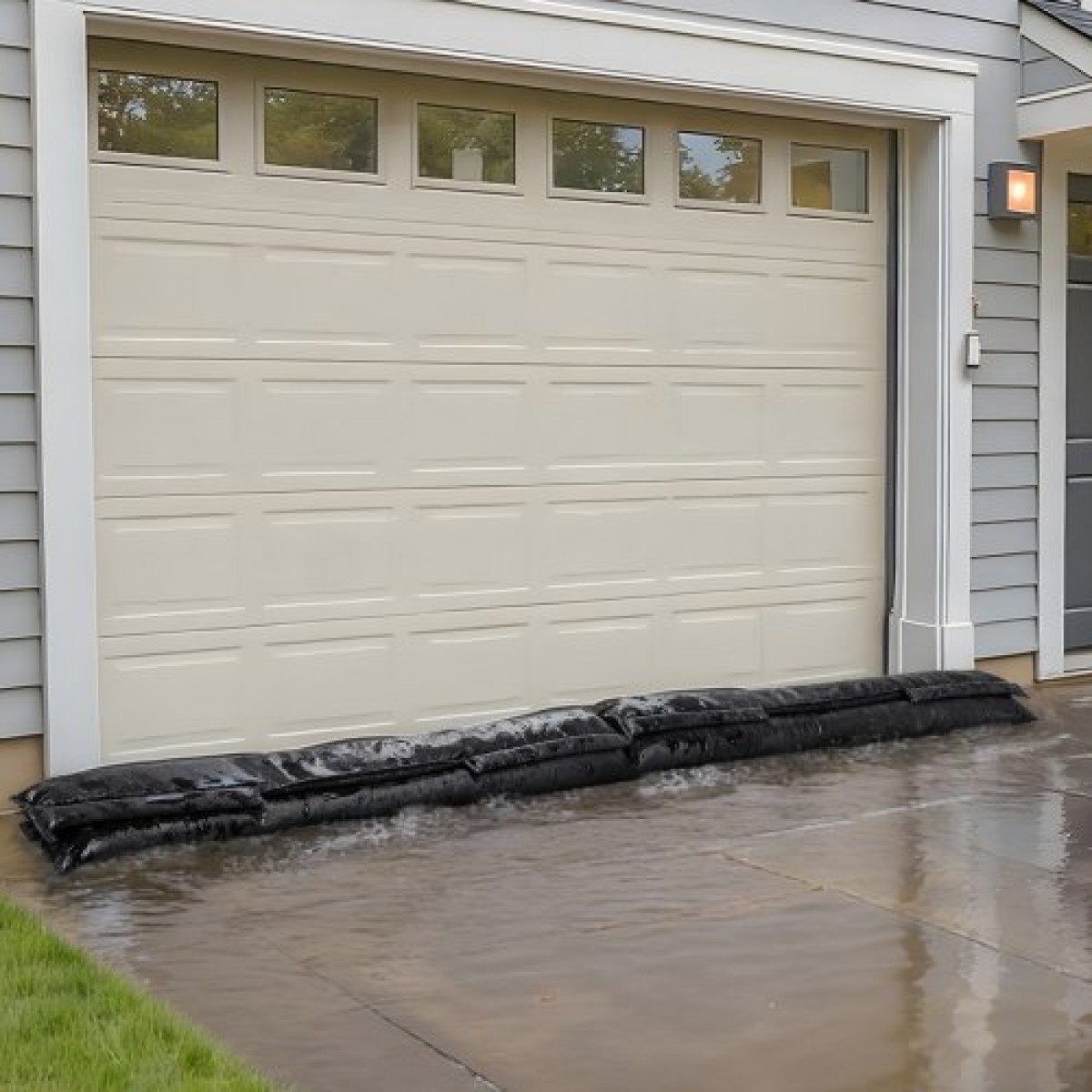 VEVOR Flood Barrier, 10 Pack, 1530 x 210 mm Flood bags with Bucket, επαναχρησιμοποιήσιμο υδατοαπορροφητικό φράγμα που ενεργοποιείται από νερό, απόφραξη σακουλών άμμου χωρίς άμμο, σάκοι πρόληψης πλημμύρας για υπόγειο, γκαράζ, πόρτα