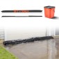 VEVOR Flood Barrier, 10 Pack, 1530 x 210 mm Flood bags with Bucket, επαναχρησιμοποιήσιμο υδατοαπορροφητικό φράγμα που ενεργοποιείται από νερό, απόφραξη σακουλών άμμου χωρίς άμμο, σάκοι πρόληψης πλημμύρας για υπόγειο, γκαράζ, πόρτα