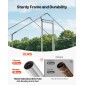 VEVOR Large Metal Chicken Coop, 3 x 1 x 2 m, Walk-in Chicken Run House με αδιάβροχο κάλυμμα & στιβαρό σκελετό, στυλό πάπιας κλουβιού πουλερικών Spire Roof για χρήση σε εξωτερική αυλή σε φάρμα για κουνελόχηνα