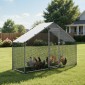 VEVOR Large Metal Chicken Coop, 3 x 1 x 2 m, Walk-in Chicken Run House με αδιάβροχο κάλυμμα & στιβαρό σκελετό, στυλό πάπιας κλουβιού πουλερικών Spire Roof για χρήση σε εξωτερική αυλή σε φάρμα για κουνελόχηνα