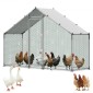VEVOR Large Metal Chicken Coop, 3 x 1 x 2 m, Walk-in Chicken Run House με αδιάβροχο κάλυμμα & στιβαρό σκελετό, στυλό πάπιας κλουβιού πουλερικών Spire Roof για χρήση σε εξωτερική αυλή σε φάρμα για κουνελόχηνα