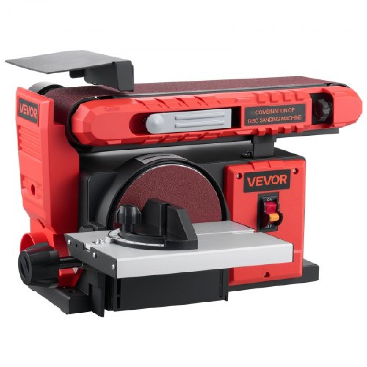 VEVOR 152,4mm Δισκοτριβείο & 101,6mm x 914,4mm, 400W Professional Belt Disc Trinder Combo με ρυθμιζόμενο τραπέζι εργασίας 0 - 45°, Θύρα συλλογής σκόνης για ξυλουργική και χειροτεχνία DIY