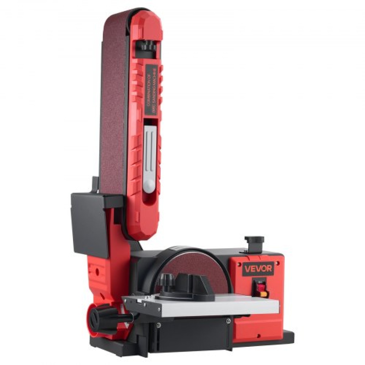 VEVOR 152,4mm Δισκοτριβείο & 101,6mm x 914,4mm, 400W Professional Belt Disc Trinder Combo με ρυθμιζόμενο τραπέζι εργασίας 0 - 45°, Θύρα συλλογής σκόνης για ξυλουργική και χειροτεχνία DIY