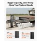 Υποδοχή ρυμουλκούμενου VEVOR Heavy-Duty, χωρητικότητα φόρτωσης 5443 κιλών, Πλαϊνή τετράγωνη γρύλος άμεσης συγκόλλησης τρέιλερ με μανιβέλα χειρολαβής, ρυθμιζόμενο πόδι πτώσης, 674 mm Ταξίδι για ανύψωση RV, Utility, ρυμουλκούμενα γιοτ