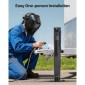 Υποδοχή ρυμουλκούμενου VEVOR Heavy-Duty, χωρητικότητα φόρτωσης 5443 κιλών, Πλαϊνή τετράγωνη γρύλος άμεσης συγκόλλησης τρέιλερ με μανιβέλα χειρολαβής, ρυθμιζόμενο πόδι πτώσης, 674 mm Ταξίδι για ανύψωση RV, Utility, ρυμουλκούμενα γιοτ