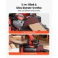 Δίσκο τριβείο VEVOR 125 mm & ιμάντα τριβείου 25 mm x 762 mm, Δίσκο τριβείο πάγκου 250 W Combo με ρυθμιζόμενο τραπέζι εργασίας 0–45° και θύρα συλλογής σκόνης για ξυλουργική, φινίρισμα επίπλων, χειροτεχνία DIY