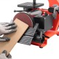 Δίσκο τριβείο VEVOR 125 mm & ιμάντα τριβείου 25 mm x 762 mm, Δίσκο τριβείο πάγκου 250 W Combo με ρυθμιζόμενο τραπέζι εργασίας 0–45° και θύρα συλλογής σκόνης για ξυλουργική, φινίρισμα επίπλων, χειροτεχνία DIY