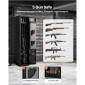 Θήκη τυφεκίων VEVOR Gun Safe, βαρέως τύπου χαλύβδινο ντουλάπι ψυχρής έλασης με δακτυλικό αποτύπωμα & κλειδί, μεγάλο μακρύ ντουλάπι όπλων με γεμιστήρα και LED, ρυθμιζόμενες σχάρες για τουφέκια, πιστόλια, κυνηγετικό όπλο (απαιτείται συναρμολόγηση)
