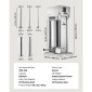 VEVOR Electric Sausage Stuffer, 55 LBS / 25 L Vertical Meat Stuffer, Stepless Speed ​​Control and Foot Pedal, Inox Heavy Duty Γεμιστικό Λουκάνικου με 5 Σωλήνες Γέμισης, για Εμπορική & οικιακή χρήση