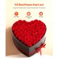 VEVOR Forever Flowers, 50 διατηρημένα τριαντάφυλλα σε κουτί σε σχήμα καρδιάς, Αιώνια λουλούδια Αθάνατο μπουκέτο δώρο γενεθλίων για παράδοση Prime Women Her Wife Mothers, Επέτειος, Ημέρα του Αγίου Βαλεντίνου, Χριστούγεννα, Κόκκινο